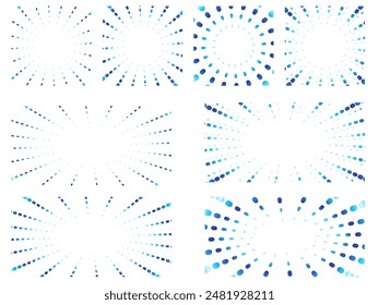 concentration line illustration of dotted lines