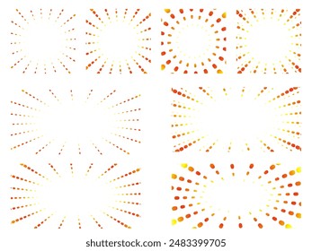 concentration line illustration of dotted lines