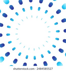 concentration line illustration of dotted lines