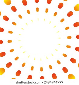concentration line illustration of dotted lines