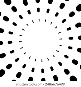 concentration line illustration of dotted lines