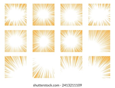 Concentration Line Set Background Material