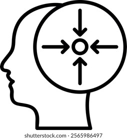 Concentration Line Vector Icon Design
