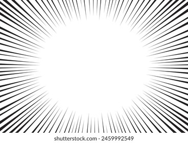 Concentration lines, comic, and speed lines background material