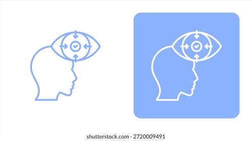 Concentration LineTwo-tone color and contrasting background icon illustration
