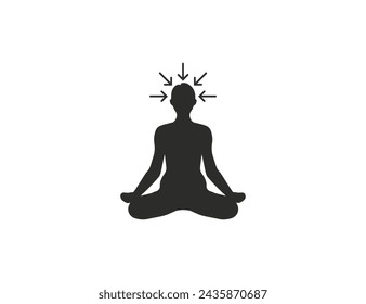 Concentration, logical thinking icon. Vector illustration.