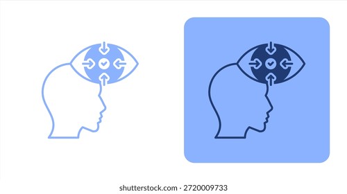 Concentration MixedTwo-tone color and contrasting background icon illustration