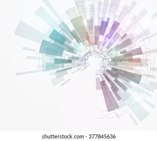 concentration and rotation, abstract image, vector illustration