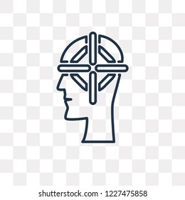Concentration vector outline icon isolated on transparent background, high quality linear Concentration transparency concept can be used web and mobile