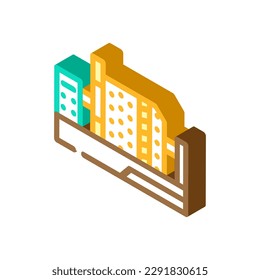 concentrator steel production isometric icon vector. concentrator steel production sign. isolated symbol illustration
