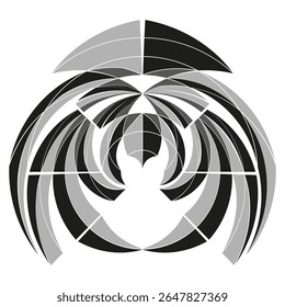 Padrão abstrato concêntrico. Forma de vórtice giratório. Linhas geométricas dinâmicas. Ilustração de movimento vetorial.
