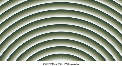 Linhas cêntricas em arco criam um gradiente sutil em um plano de fundo verde cinza.