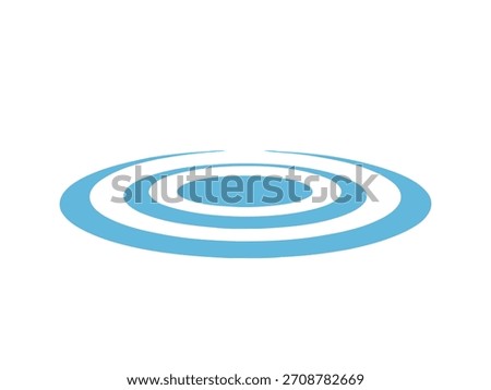 Concentric blue circles on a white background, suggesting ripples or a target.