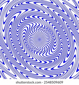 Concentric Blue Wavy Design Padrão. Pode ser usado como tecido, almofada, tapete, cortina, papel de parede, azulejo, laminado, padrão de fundo ou como um elemento decorativo. 