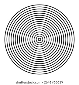 Concentric bold circle lines. sound wave. abstract geometric round design element. abstract circle pattern. vector art