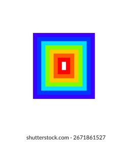 Cajas concéntricas con gradación de color
