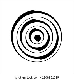 Concentric Circle Abstract Shape Vector Art Illustration