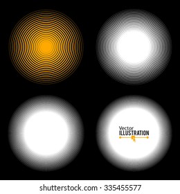 Concentric Circle Background. Abstract Circle Banner. Vector Illustration.