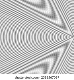 Konzentrierter kreisförmiger Hintergrund. Abstrakte Kreise Halbtonstruktur. Rundkreisrunder Hintergrund. Geometrisches Design. Farbverlauf-Retrolinienmuster Vektorgrafik auf weißem Hintergrund.