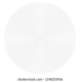 Concentric circle element. Black and white color ring. Abstract  vector illustration for sound wave, Monochrome graphic.