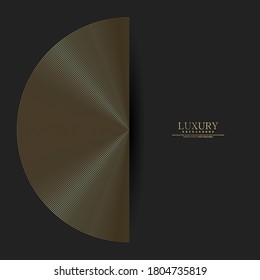 Concentric circle element. Gold luxurious color ring. Abstract  vector illustration for sound wave, golden graphic, Modern decoration for websites, posters, banners, template EPS10 vector
