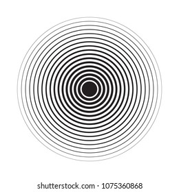 Concentric Circle Elements Backgrounds. Abstract circle pattern. Black and white graphics. EPS