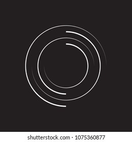 Concentric Circle Elements Backgrounds. Abstract circle pattern. Black and white graphics. EPS