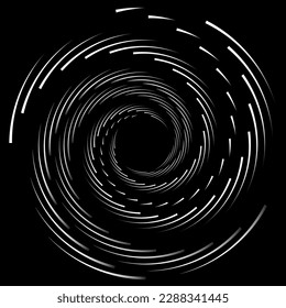 Concentric Circle Elements Backgrounds. Abstract circle pattern. Black and white graphics. EPS