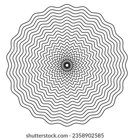 Concentric circle elements. Element for graphic web design, Template for print, textile, wrapping, decoration, Abstract art seamless pattern vector illustration