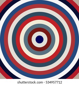 Concentric circle elements usa colors