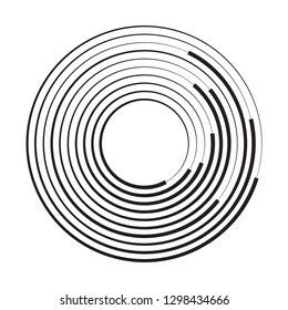 Concentric circle geometric element. Vector illustration