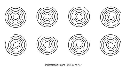 Concentric Circle Geometric Vector Element