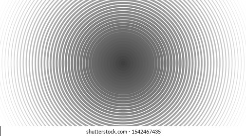 Concentric circle. Illustration for sound wave. Abstract circle line pattern. Black and white graphics