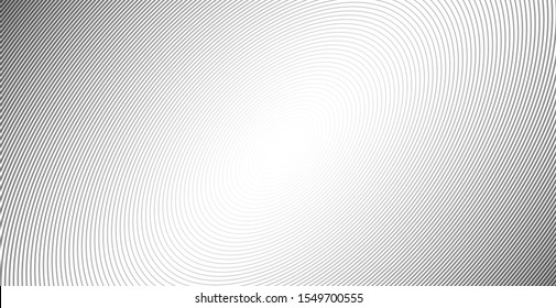 Concentric circle. Illustration for sound wave. Abstract circle line pattern. Black and white graphic