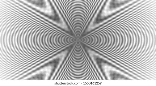Concentric circle. Illustration for sound wave. Abstract circle line pattern. Black and white graphic