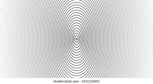 Concentric circle. Illustration for sound wave. Abstract circle line pattern. Black and white graphic