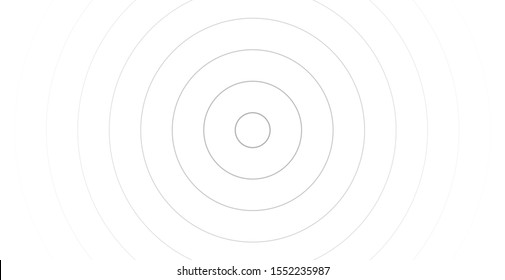 Concentric circle. Illustration for sound wave. Abstract circle line pattern. Black and white graphic