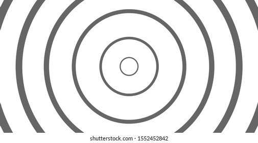 Concentric circle. Illustration for sound wave. Abstract circle line pattern. Black and white graphic