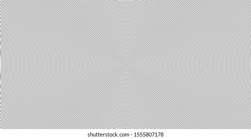 Concentric circle. Illustration for sound wave. Abstract circle line pattern. Black and white graphic
