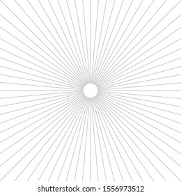 Concentric circle. Illustration for sound wave. Abstract circle line pattern. Black and white graphic