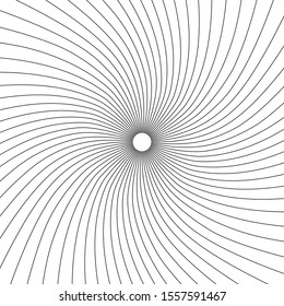 Concentric circle. Illustration for sound wave. Abstract circle line pattern. Black and white graphic