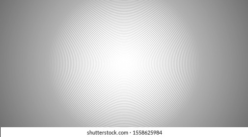 Concentric circle. Illustration for sound wave. Abstract circle line pattern. Black and white graphic