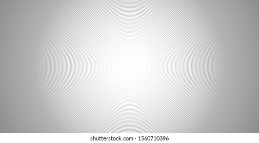 Concentric circle. Illustration for sound wave. Abstract circle line pattern. Black and white graphic