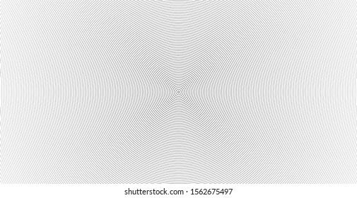 Concentric circle. Illustration for sound wave. Abstract circle line pattern. Black and white graphic