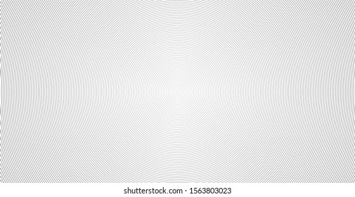 Concentric circle. Illustration for sound wave. Abstract circle line pattern. Black and white graphic