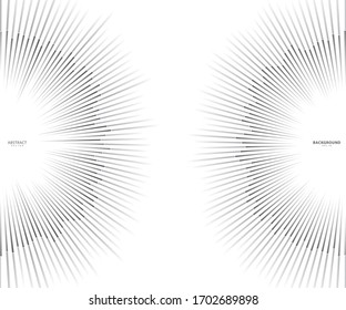 Concentric circle. Illustration for sound wave. Abstract circle line pattern. Black and white graphics