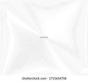 Círculo concéntrico. Ilustración de la onda sonora. Patrón de línea circular abstracta. Gráficos en blanco y negro. EPS10 - Ilustración