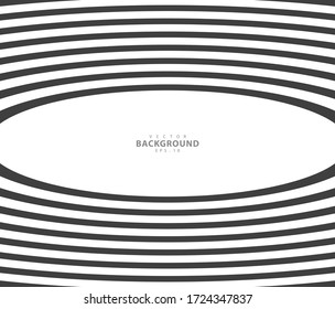 Concentric circle. Illustration for sound wave. Abstract circle line pattern. Black and white graphic