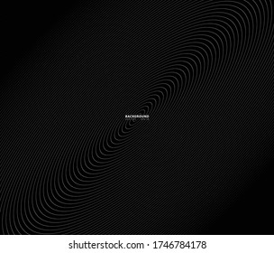 Círculo concéntrico. Ilustración para la onda sonora. Patrón abstracto de línea circular.Vector EPS10 - Ilustración