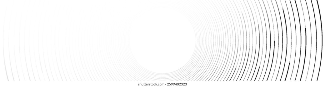 Concentric circle. Illustration for sound wave background. Abstract circle line pattern.